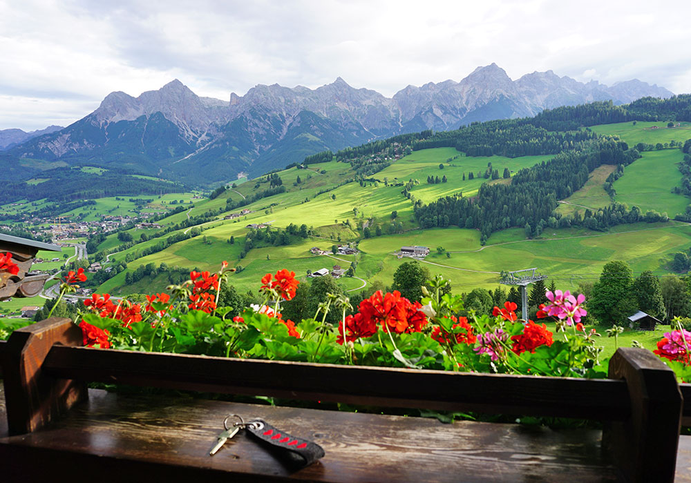 Berglandschaft Ausblick aus der Unterkunft